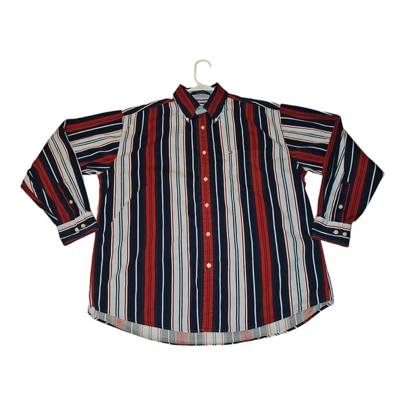 Tommy Hilfiger Other - Vintage Tommy Hilfiger Button Down Shirt Large Men's Long Sleeve Striped Y2K